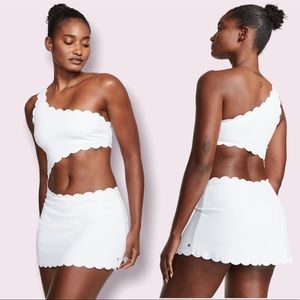 VICTORIA'S SECRET Elegant white/Ivory Scallop Swim Dress size X-Large